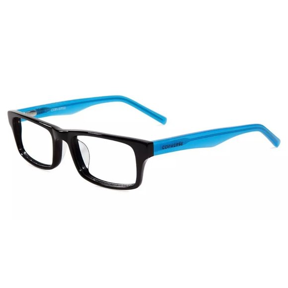 NWT Converse Eyeglasses Frames K003 45-16-130 Black Blue - Picture 1 of 1